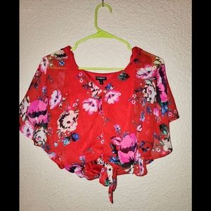 Express floral crop top